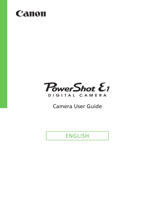 Free Download PDF Books, CANON Camera PowerShot E1 User Guide