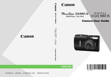 Free Download PDF Books, CANON Camera PowerShot SD990 IS IXUS980IS User Guide