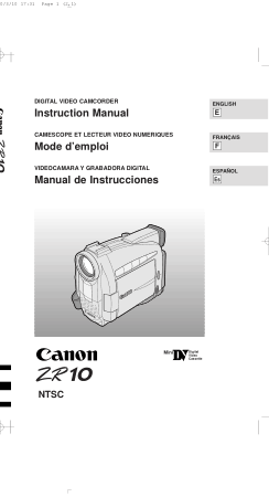Free Download PDF Books, CANON HD Camcorder ZR10 Instruction Manual
