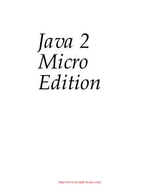 Java 2 Micro Edition –, Java Programming Book