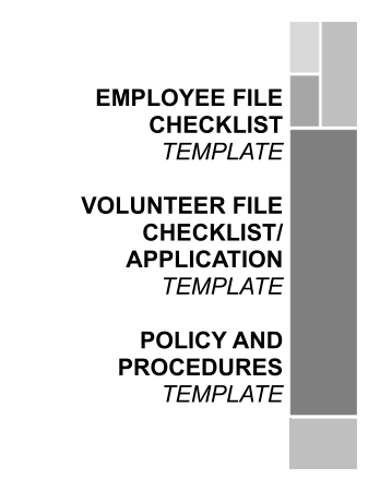 Free Download PDF Books, Employee File Checklist Template