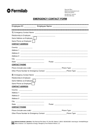 Free Download PDF Books, Primary Emergency Contact Form Template