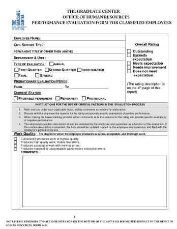 Free Download PDF Books, HR Employee Evaluation Form Template