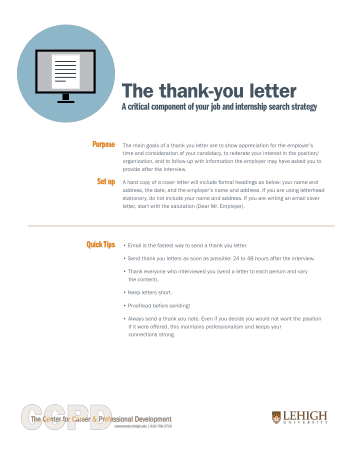 Free Download PDF Books, After Interview Thank You Letter Template