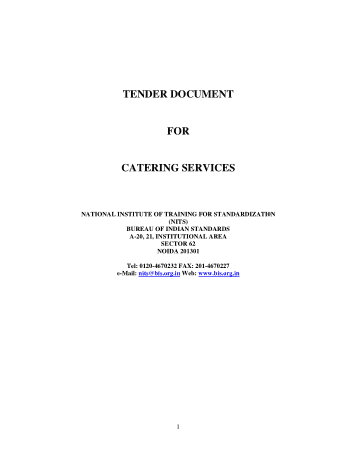 Free Download PDF Books, Catering Services Quotation Template