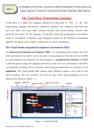 Free PDF Books, The Visual Basic Programming Language