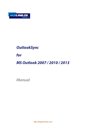 Free Download PDF Books, Outlooksync For Ms Outlook 2007 2010 2013