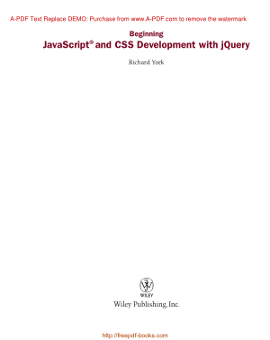 Free Download PDF Books, Beginning JavaScript And CSS Development With jQuery
