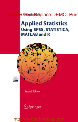 Free Download PDF Books, Applied Statistics Using Spss Statistica MATLAB And R