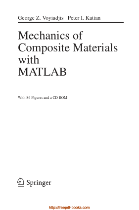 Free Download PDF Books, Mechanics Of Composite Materials With MATLAB
