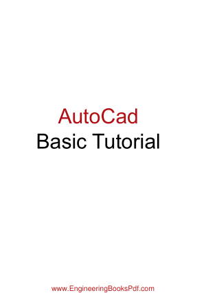 Free Download PDF Books, AutoCAD Basic Tutorial, Drive Book Pdf