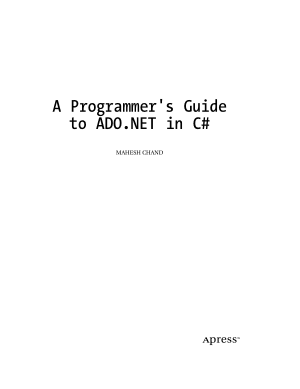 Free Download PDF Books, A Programmers Guide to ADO.NET in C# – FreePdf-Books.com