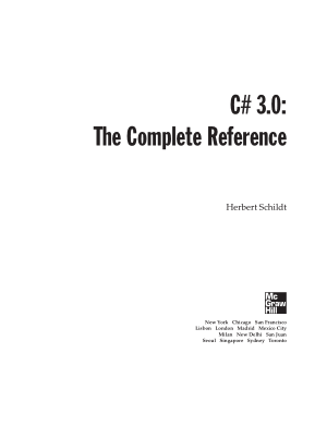 Free Download PDF Books, C# 3.0 The Complete Reference Book –, Ebooks Free Download Pdf