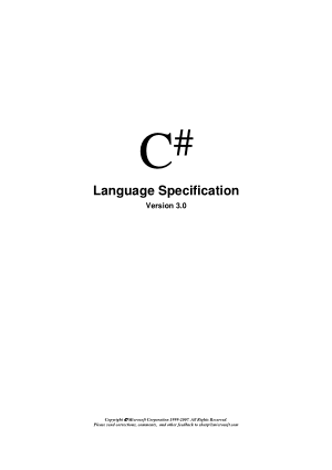 C# Language Specificatio Version 3.0 &#8211; FreePdf-Books.com