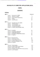 Free Download PDF Books, BACHELOR OF COMPUTER APPLICATIONS (BCA) COBOL PDF