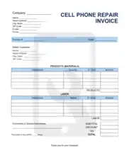Free Download PDF Books, Cell Phone Repair Invoice Template Word Excel Pdf
