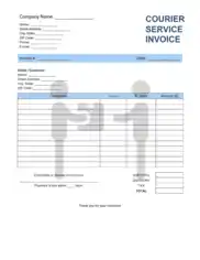 Free Download PDF Books, Courier Service Invoice Template Word | Excel | PDF