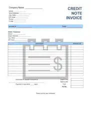 Free Download PDF Books, Credit Note Invoice Template Word | Excel | PDF