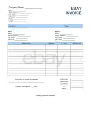 eBay Invoice Template Word | Excel | PDF