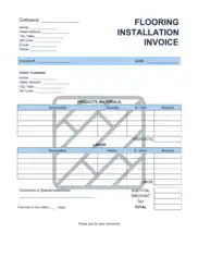 Free Download PDF Books, Flooring Installation Invoice Template Word | Excel | PDF