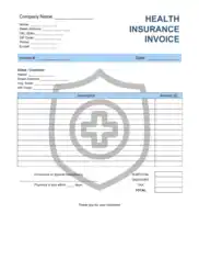 Free Download PDF Books, Health Insurance Invoice Template Word | Excel | PDF
