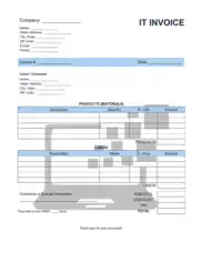Free Download PDF Books, IT Invoice Template Word | Excel | PDF