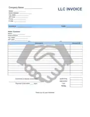 LLC Invoice Template Word | Excel | PDF