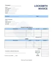Locksmith Invoice Template Word | Excel | PDF