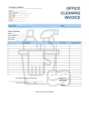 Office Cleaning Invoice Template Word | Excel | PDF