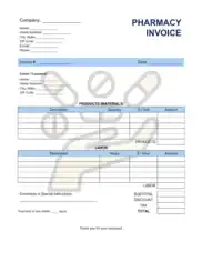 Free Download PDF Books, Pharmacy Invoice Template Word | Excel | PDF