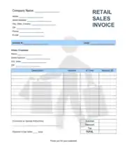 Retail Sales Invoice Template Word | Excel | PDF