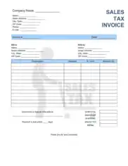 Free Download PDF Books, Sales Tax Invoice Template Word | Excel | PDF
