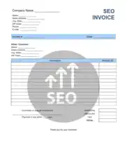 SEO Invoice Template Word | Excel | PDF