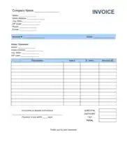 Service Invoice Template Word | Excel | PDF