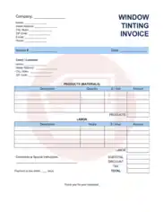 Free Download PDF Books, Window Tinting Invoice Template Word | Excel | PDF