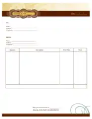 Artist Invoice Template Word | Excel | PDF