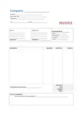 Simple Basic Invoice Template Word | Excel | PDF
