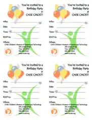 Free Download PDF Books, CNSE Cmost Birthday Party Invitation Template Word | PDF