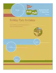 Milperra Park Birthday Party Invitation Template Word | PDF