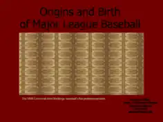 Free Download PDF Books, Major League Baseball Powerpoint Presentation Template PPT