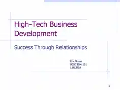 High Tech Business Development Powerpoint Presentation Template PPT
