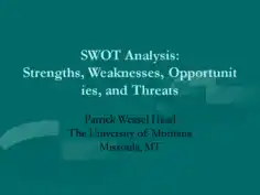 SWOT Analysis Business Powerpoint Presentation Template PPT