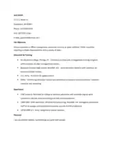 Basic Chronological Resume Template Word | PDF