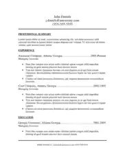 Basic Free Resume Template Word | PDF