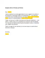 Thank You Sample Letter to Friends Family Template Word/PDF