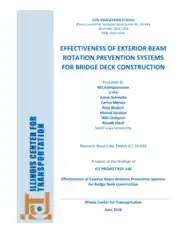 Free Download PDF Books, Effectiveness of Exterior Beam Rotation Prevention Systems for Bridge Deck Construction