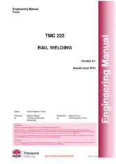 Free Download PDF Books, TMC 222 Rail Welding