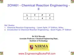 Free Download PDF Books, Chemical Reaction Engineering II