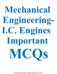Free Download PDF Books, Mechanical Engineering I.C. Engines Important MCQs