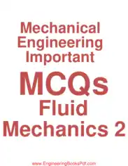 Free Download PDF Books, Mechanical Engineering Important MCQs Fluid Mechanics 2